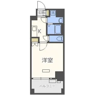 セオリー難波WEST【4階】の間取り