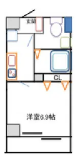 リップルDOUTONBORI(リップルドウトンボリ)【9階】の間取り