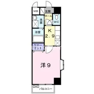 ヴォー・リバージュ境川【4階】の間取り