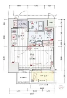 クリスタルグランツ難波WEST【4階】の間取り