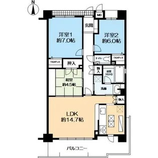 アルファステイツ仁川駅前【3階】の間取り