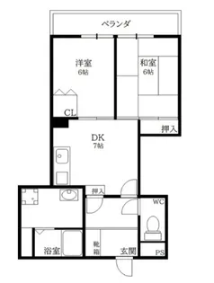 グラン・ピア上町【5階】の間取り