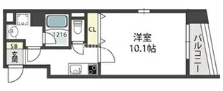 モンサンミッシェル北浜【10階】の間取り