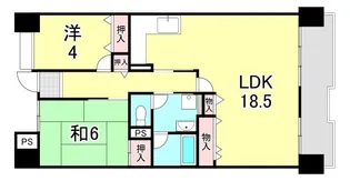 UR武庫川 29号棟【4階】の間取り