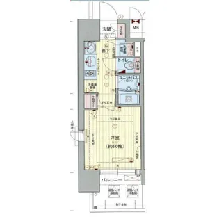 プレサンス難波元町【8階】の間取り