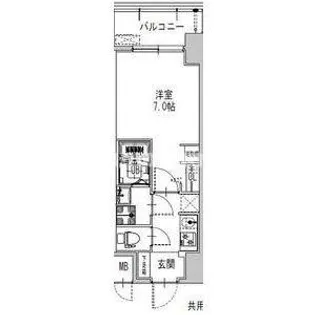 S-RESIDENCE難波大国町Tres【13階】の間取り