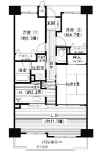 グランドメゾン江戸堀【9階】の間取り