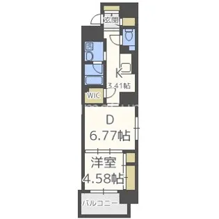 ネットフローラ立売堀【6階】の間取り