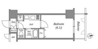 プレサンス心斎橋ザスタイル【9階】の間取り