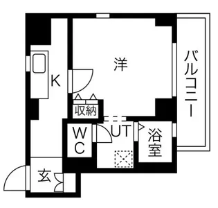 アーバンカーサ難波【4階】の間取り