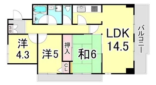 レジェンダリー小松【4階】の間取り