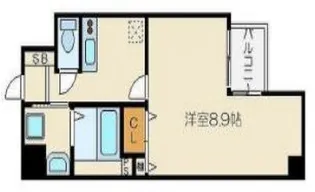 クレアート大手前グランアクシア【3階】の間取り