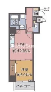 アルデールトモ北堀江【3階】の間取り