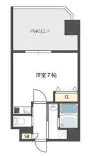 グランパシフィック難波南2【8階】の間取り