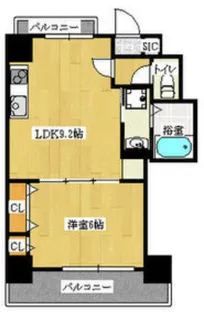 ロイヤルヒルⅡ【9階】の間取り