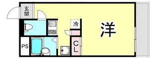 レオパレスカリヨ尼崎【1階】の間取り