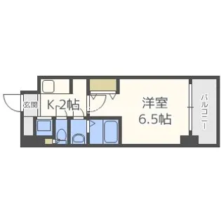 ユーレジデンス淀屋橋【2階】の間取り