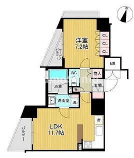 リーガル岡崎橋【9階】の間取り