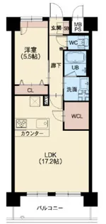 スプランディッド難波WESTⅡ【6階】の間取り