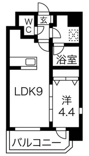 スプランディッド難波Ⅰ【10階】の間取り