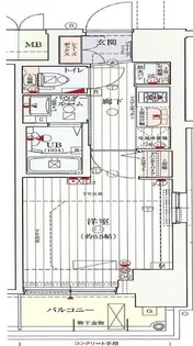 クリスタルグランツ難波WEST【8階】の間取り