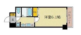プレサンス心斎橋ザ・スタイル【7階】の間取り