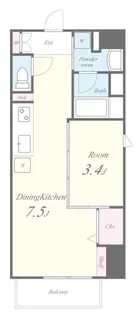 カーサトレンタ【7階】の間取り