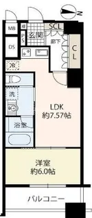 リーガル四ツ橋立売堀Ⅱ【3階】の間取り
