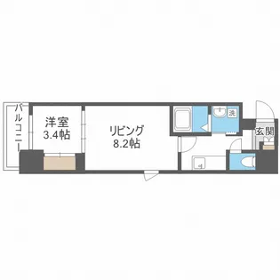 CAVANA本町(HONMACHI)【13階】の間取り