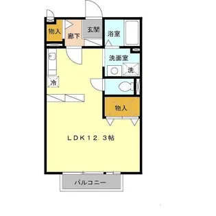リバーハイツ B棟【1階】の間取り
