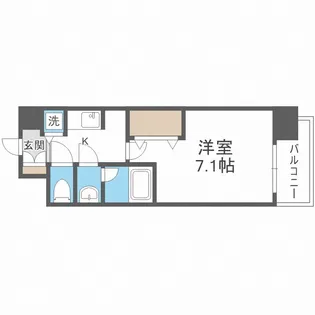 アドバンス難波南シャルム【12階】の間取り