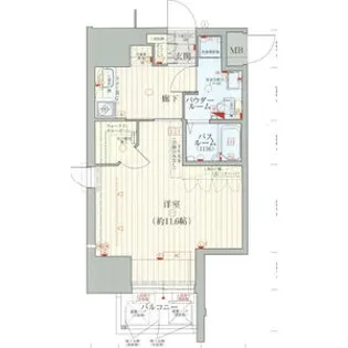 エステムコート難波EASTレオルガ【4階】の間取り