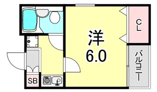 THREE FIELD和田岬【4階】の間取り