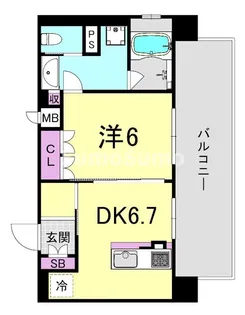 リーガル靭本町【13階】の間取り