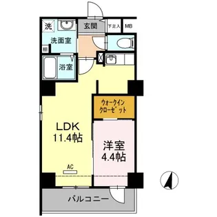 フォレストドルフ天神【5階】の間取り