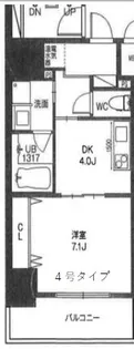 クローバー ビュー上本町【9階】の間取り
