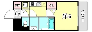 プレサンス新神戸駅前【3階】の間取り