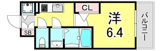 エスリード神戸兵庫駅アクアヴィラ【4階】の間取り
