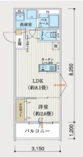 リアフラッツ上ヶ原【1階】の間取り