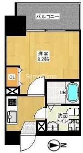リヴィアス難波ルーチェ【2階】の間取り