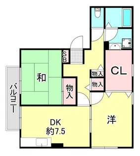 ロジェール芦屋【2階】の間取り