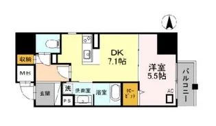 INOYA BLDG RESIDENCE【6階】の間取り