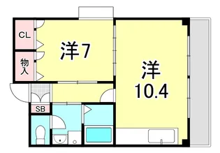 ロイヤルグリーン【2階】の間取り