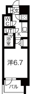 レジュールアッシュ中之島サウス【13階】の間取り