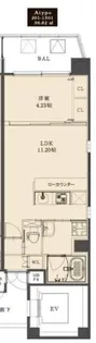 ラクラス江戸堀【7階】の間取り