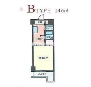 ホワイトマンション西新【4階】の間取り