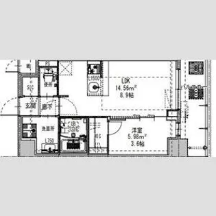 S-RESIDENCE阿波座chiaro【10階】の間取り