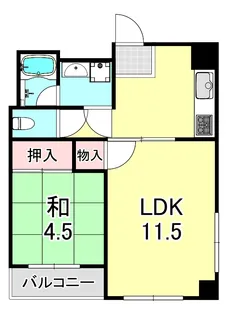サニーハイツ森北【4階】の間取り