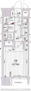 エグゼ難波南Ⅴ【8階】の間取り