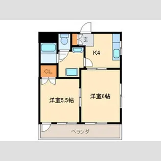 メゾン・ド・リヴァブル【2階】の間取り